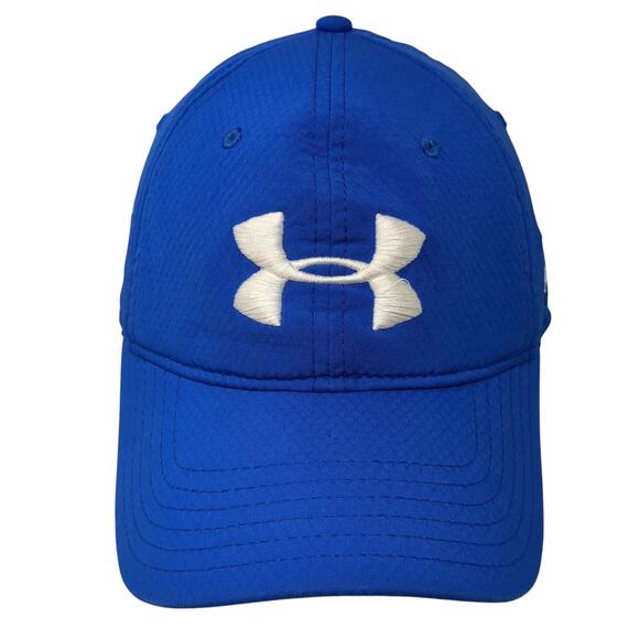 Under Armour Logo Strapback Hat Blue One Size Adjustable Embroidered - Picture 1 of 9